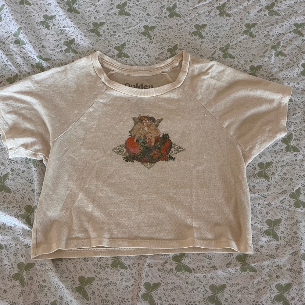 Pacsun Angel Graphic Crop Top